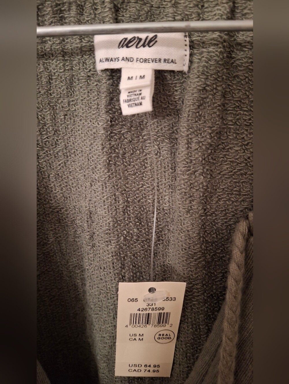 NWT Aerie Olive Green Pullover Top - Picture 2 of 2